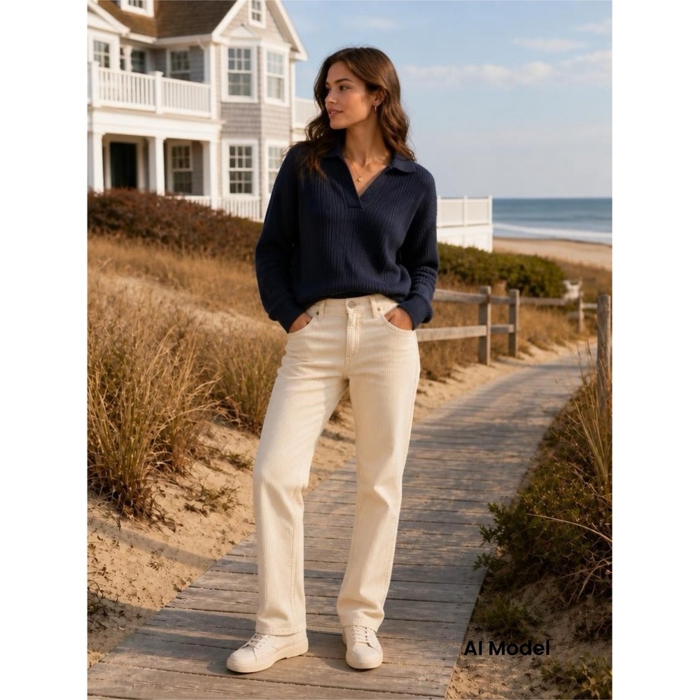 PacSun Cream Corduroy Skinny Corduroy Pants